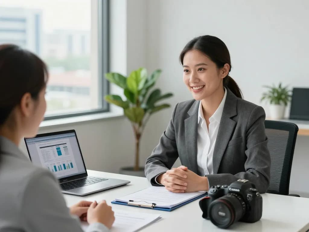Virginia Personal Injury Lawyer consulting with a client in a modern office, showcasing legal advocacy and support.