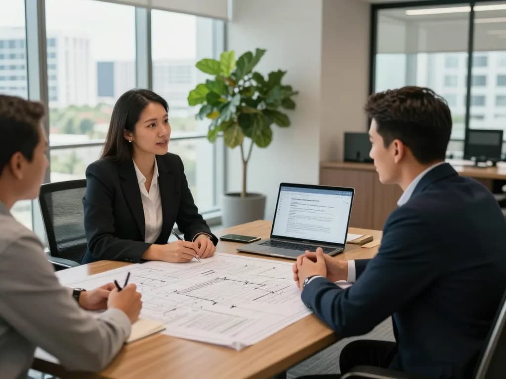 Boca Raton Construction Litigation Lawyer advising contractors and developers in a modern office.