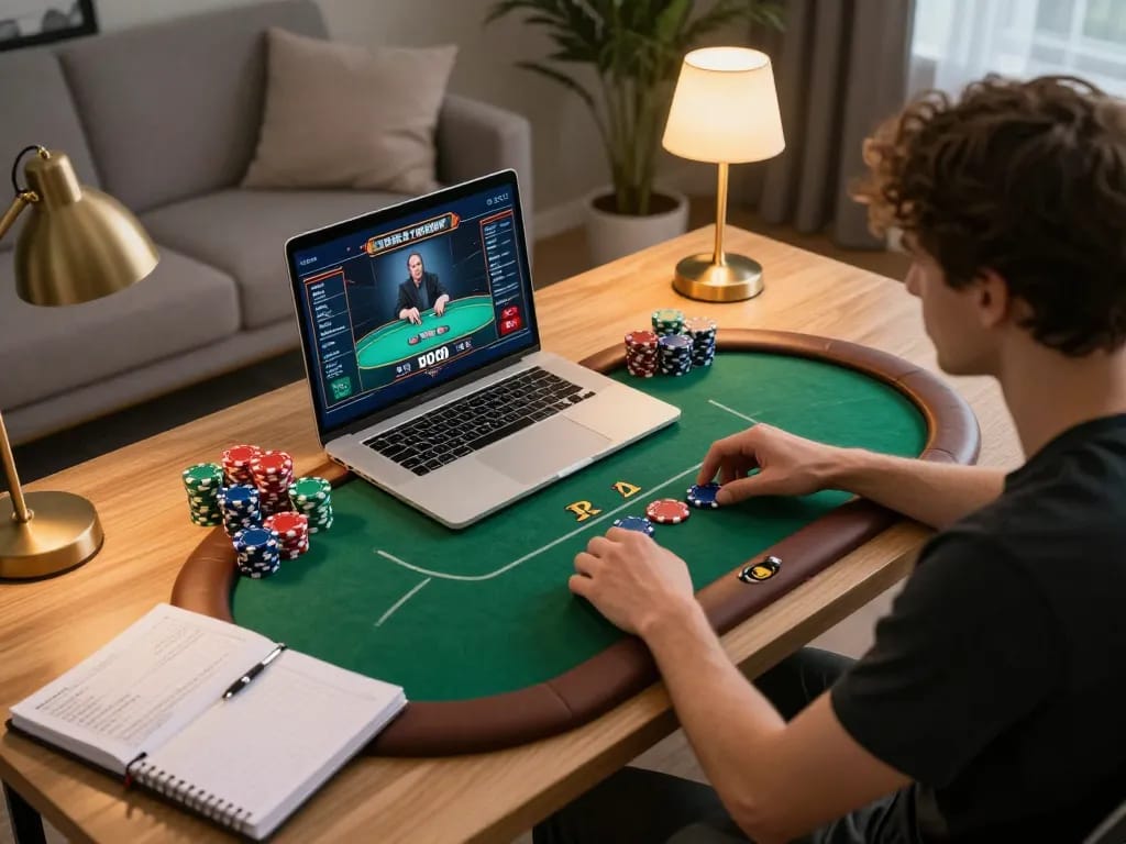 Experience excitement with betbet while engaging in strategic poker gameplay at home.