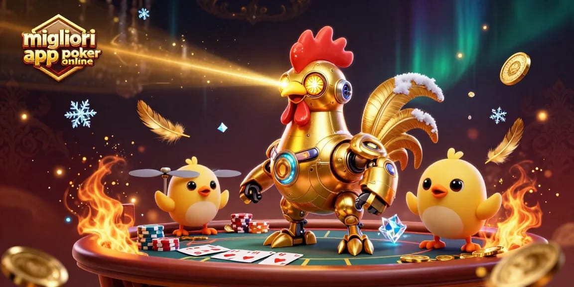 Gioca alle migliori app poker online con i robot colorati e tavoli da poker, vincite sicure