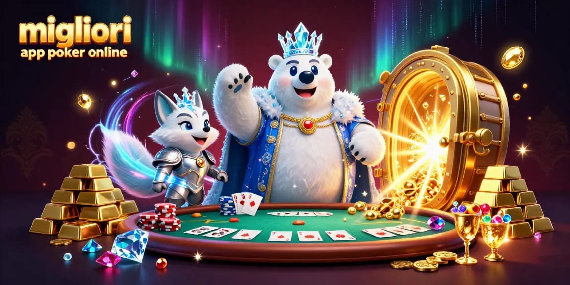 Scopri le migliori app poker online con un'esperienza unica in un'illustrazione vibrante.