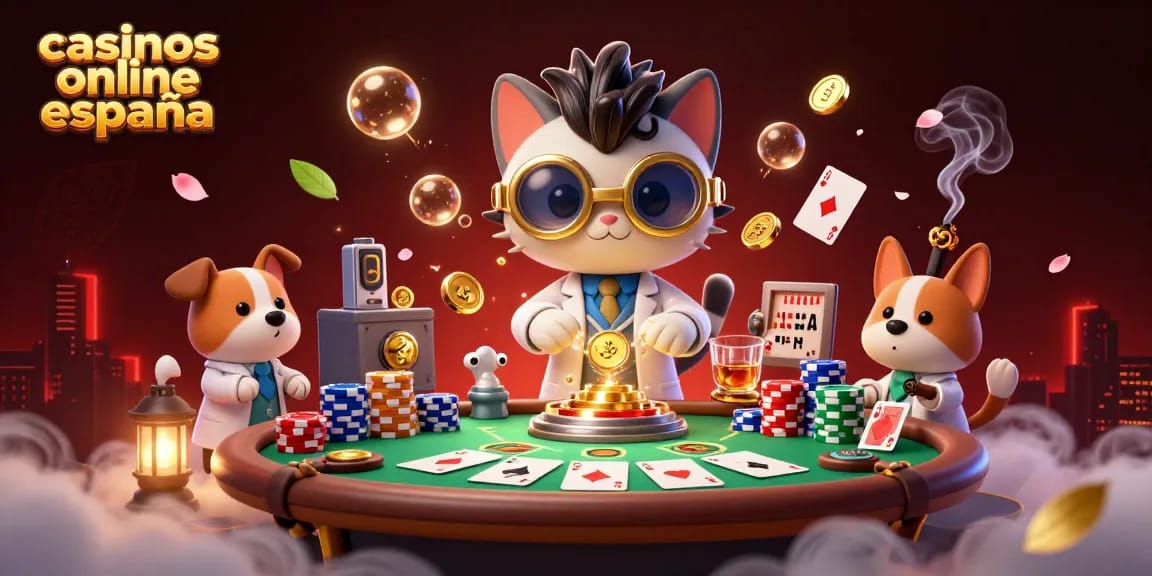 Jugar en casinos online España con estilo, gato científico en un laboratorio lleno de emoción.