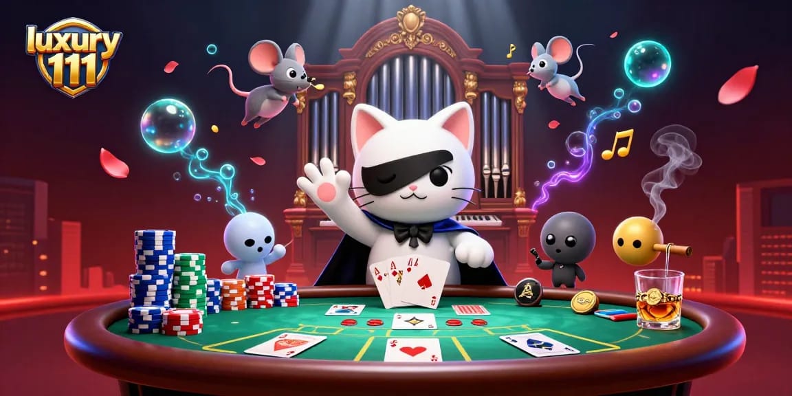 Engage in thrilling action at luxury 111 with a captivating casino scene featuring creative elements.