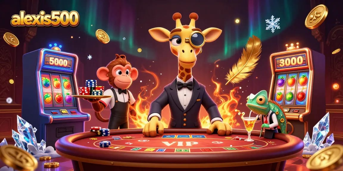 Join the excitement at alexis500 with a winning giraffe at a dynamic slot table.