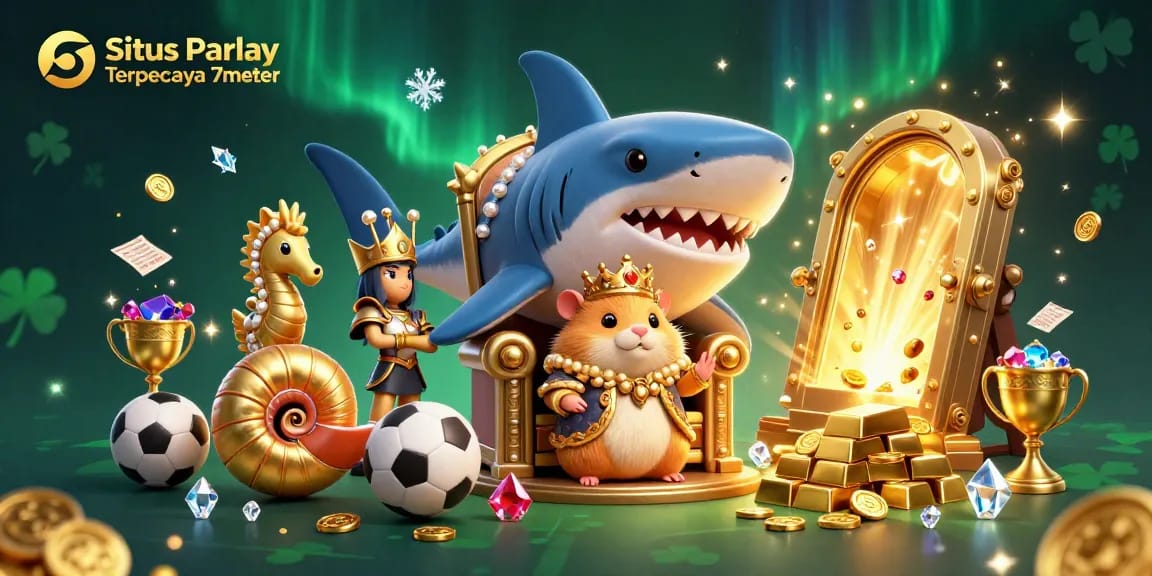Engage with the world of Situs Parlay Terpercaya 7meter through vibrant sports-themed 3D illustration.