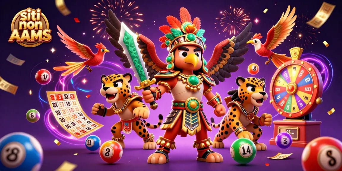 Gioca nei siti non AAMS e vinci con l'eagle warrior in un'illustrazione vivace.