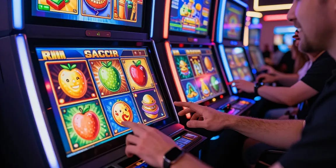 Player enjoying a slot gacor experience on a vibrant online platform with colorful graphics and digital jackpot.