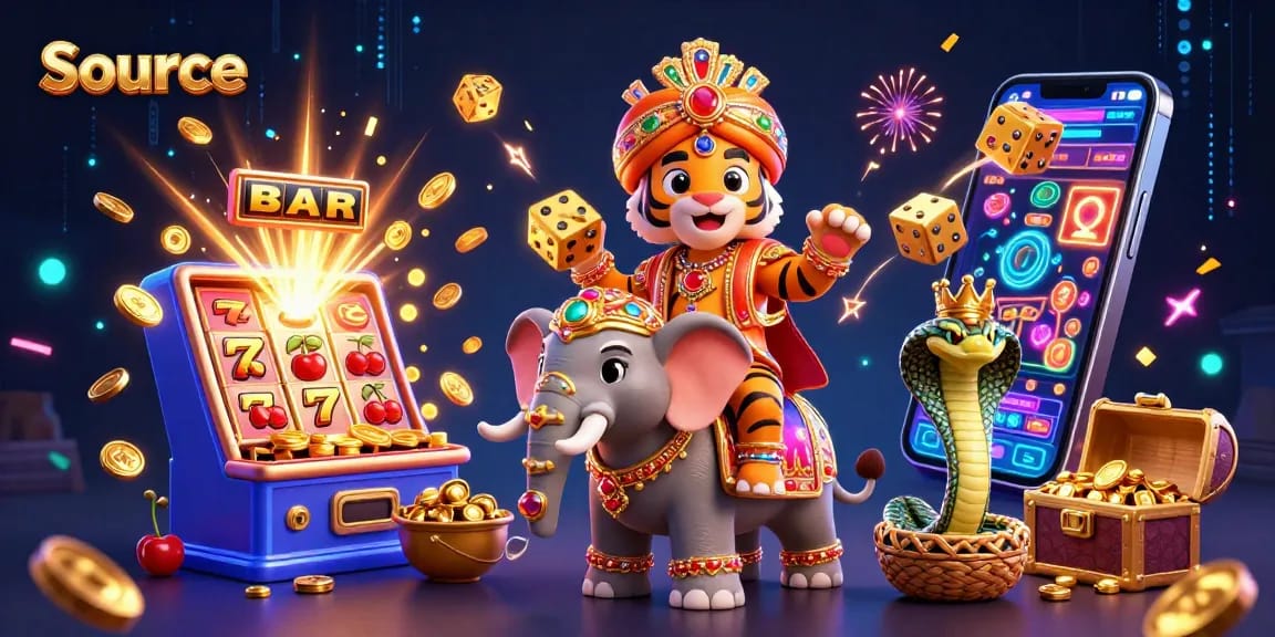 Experience the Source of excitement with immersive gambling elements featuring a dynamic maharaja scene.