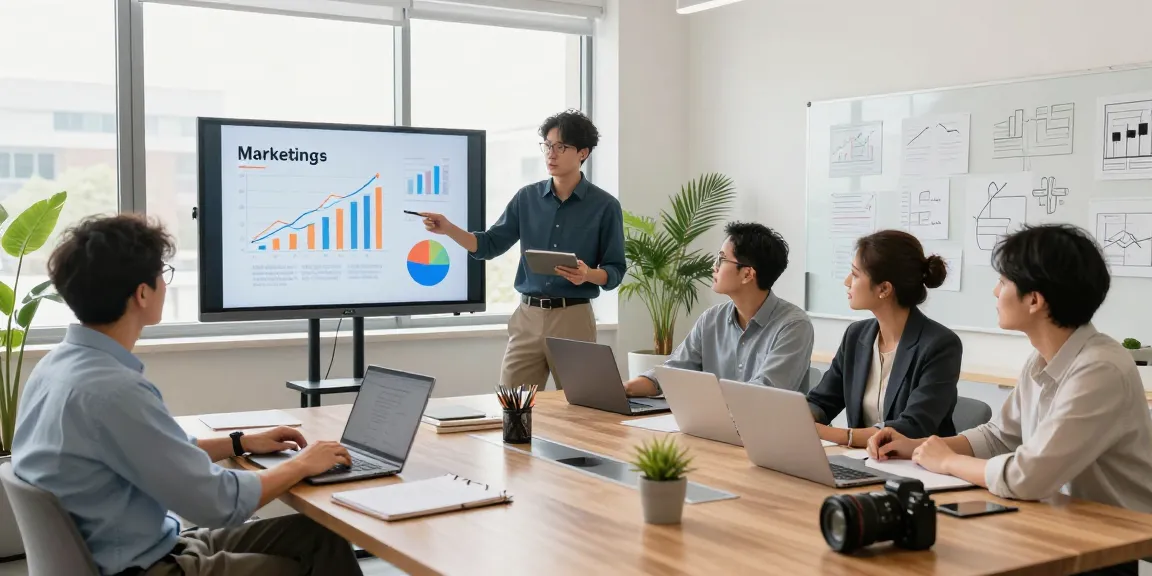 Promote your servises startups through collaborative team meetings in a modern workspace.