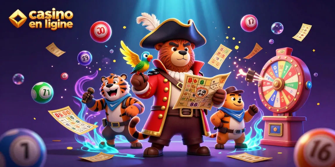 Jouer au casino en ligne avec des personnages animés au milieu des jeux de loterie et de bingo.