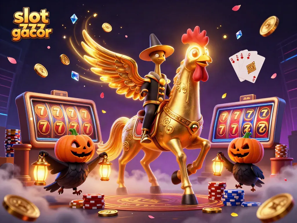 Permainan slot 777 gacor dengan elemen berkilau yang menampilkan simbol keberuntungan dan hiasan bermain yang menarik.