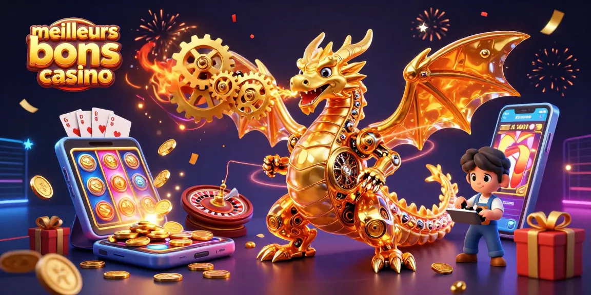 Découvrez les meilleurs bonus casino en 2026 avec une scène dynamique remplie de jeux et de célébrations.
