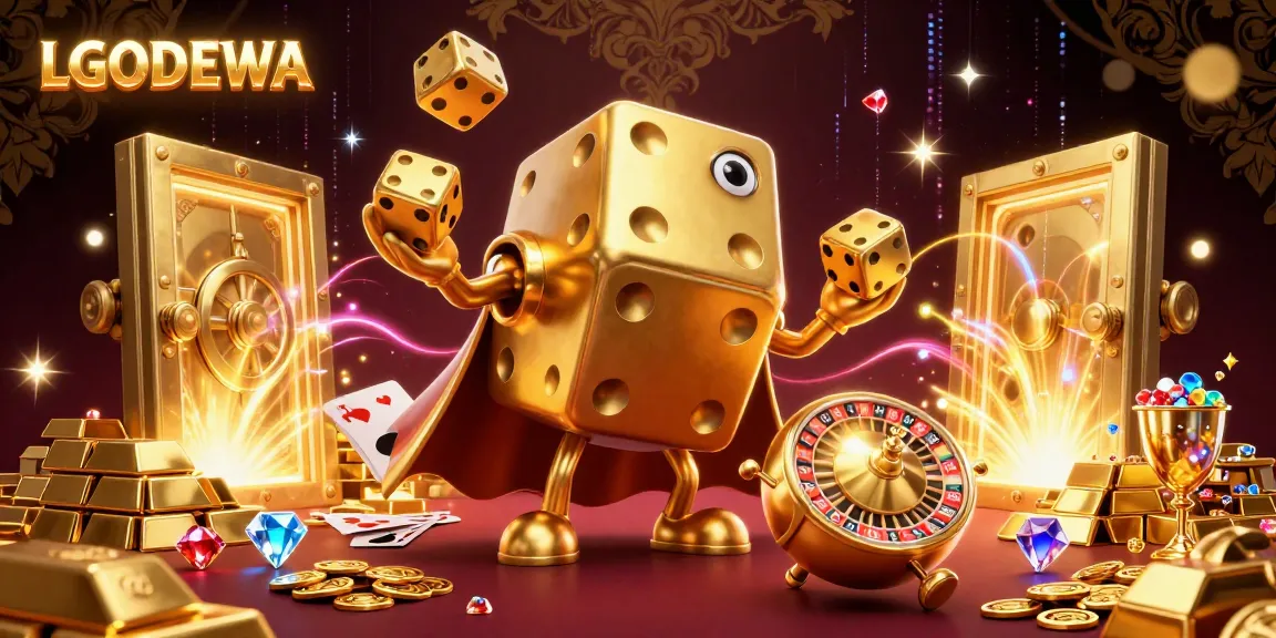 LGODEWA unleashing the thrill of online casino gameplay amidst golden treasures and vibrant visuals.