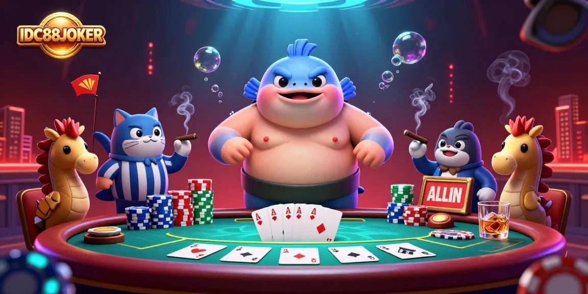 Experience thrilling gameplay at IDC88JOKER with colorful poker elements and immersive underwater scene.