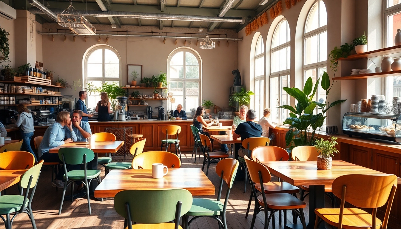 Enjoying a coffee at the Coffee Shop Lloret de Mar with a cozy atmosphere and vibrant decor.