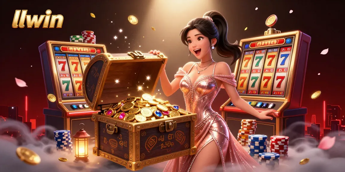 Play exciting slot games and win with llwin, showcasing treasures and high-stake excitement.