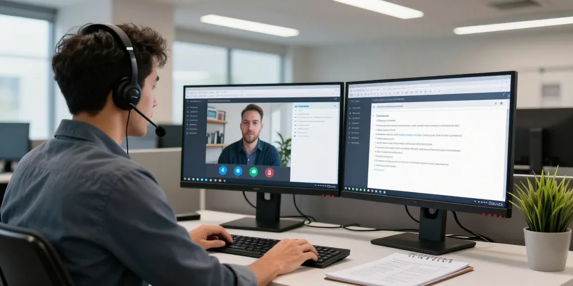 Technician delivering Telus-Technical-Support assistance in a modern office.