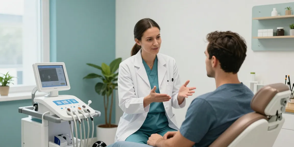Hair transplant turkey - Compassionate healthcare provider in a modern clinic offering patient care for hair restoration.