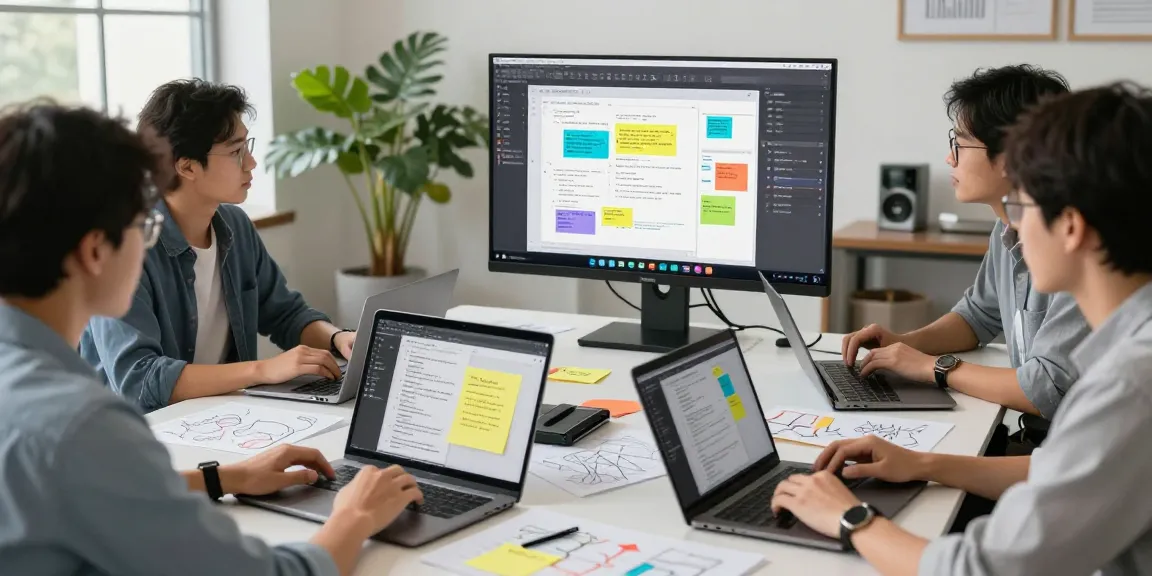 Team collaborating with 截图软件 in a modern office environment, showcasing innovative workspace dynamics.