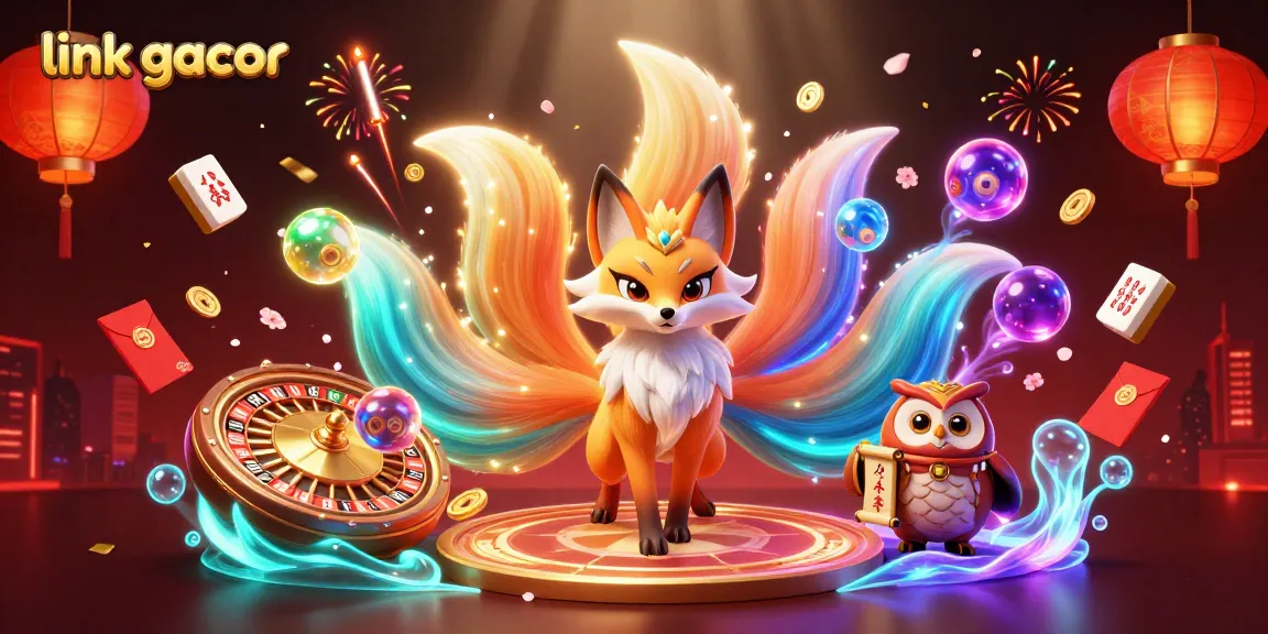Join the excitement with link gacor in this vibrant 3D casino illustration featuring colorful spirits and dynamic gambling elements.