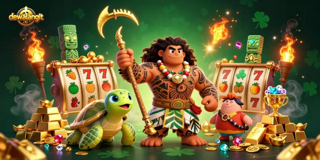 Menangkan jackpot dengan dewalangit dalam ilustrasi kasino yang menampilkan kreativitas dan kemewahan.