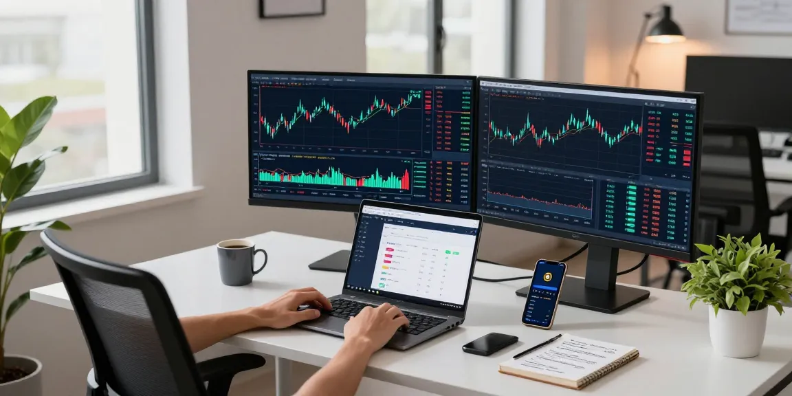 Stellar lumens price prediction in a modern trading workspace, featuring cryptocurrency price charts and DeFi interfaces.