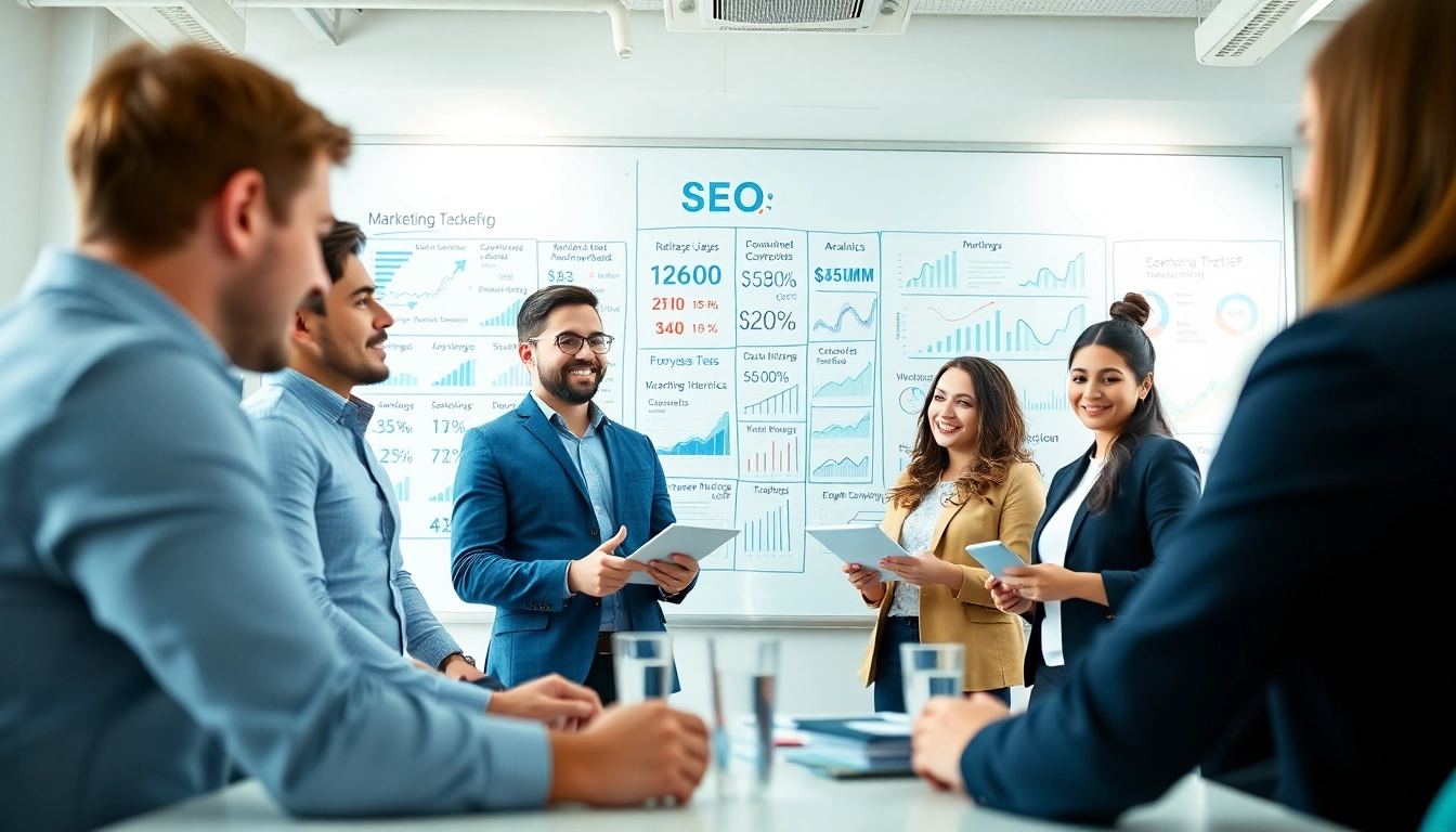 Enhance your business with Search Engine Optimization Clearwater strategies in a vibrant office setting.