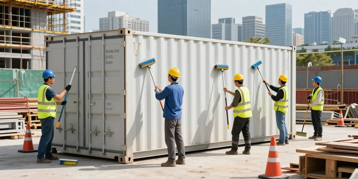 Baustellencontainerreinigung Firma in Dortmund reinigt Baucontainer gründlich für optimale Hygienebedingungen.