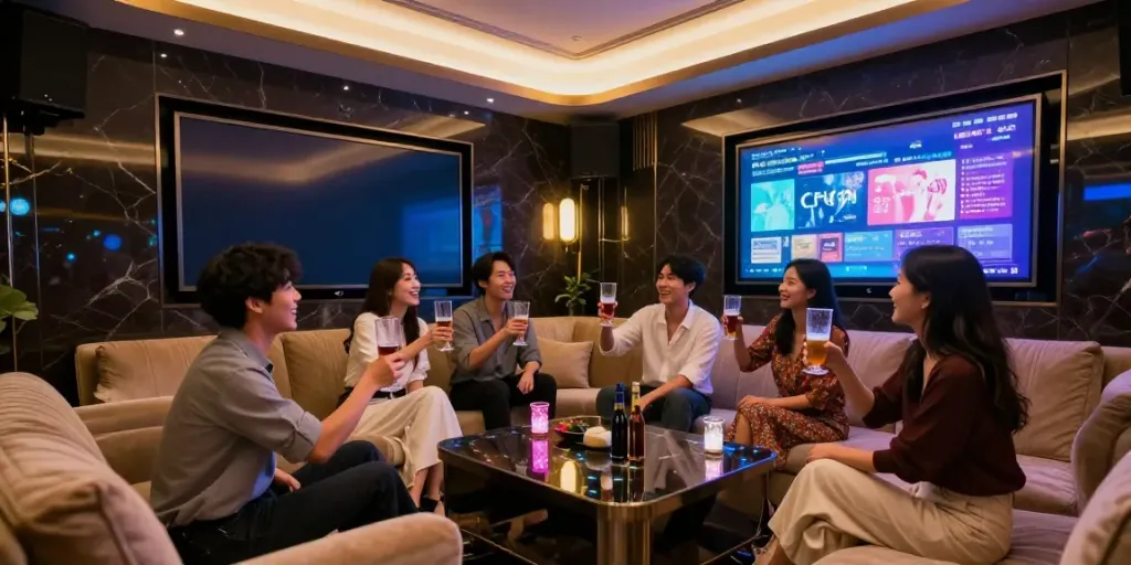 강남 달토에서 즐거운 시간을 보내는 친구들, 고급스럽고 아늑한 분위기
