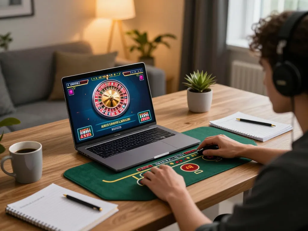 Engaging in ALO8 online gaming live dealer game with warm ambient lighting