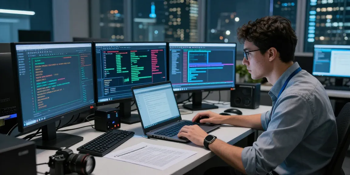 Forensic analyst investigating methods to recover stolen cryptocurrency in a tech-savvy office.