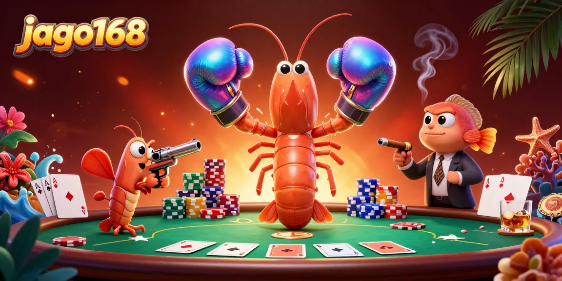 Win big with jago168 while engaging in an exciting poker showdown with vibrant characters.