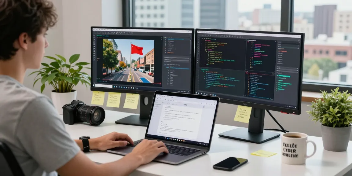 Analyze images efficiently with our free AI image detector tool in a modern tech workspace.