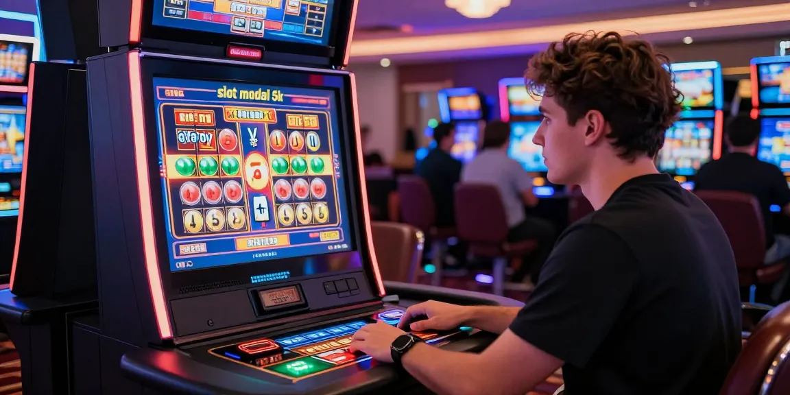 Experience the excitement of slot modal 5k in a vibrant casino scene with players enjoying gaming.