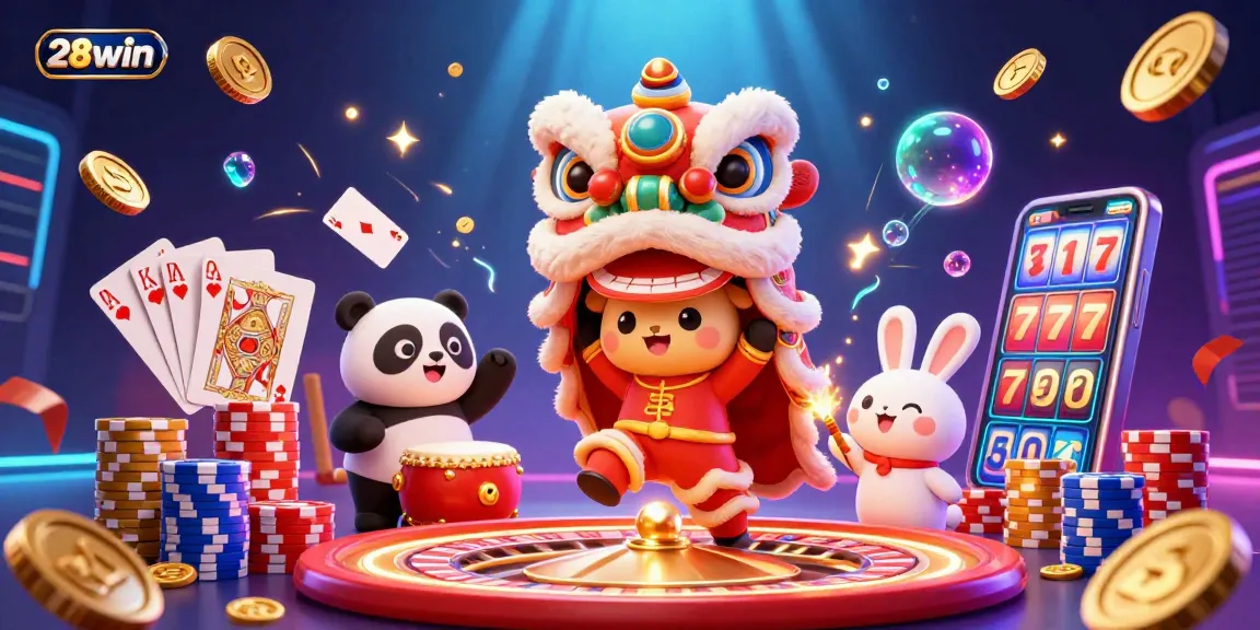 Experience the thrill of winning at 28win with dynamic casino games featuring dazzling characters.