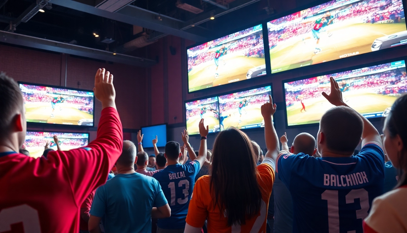 Streaming bolakami di acara sepak bola dengan penggemar antusias merayakan