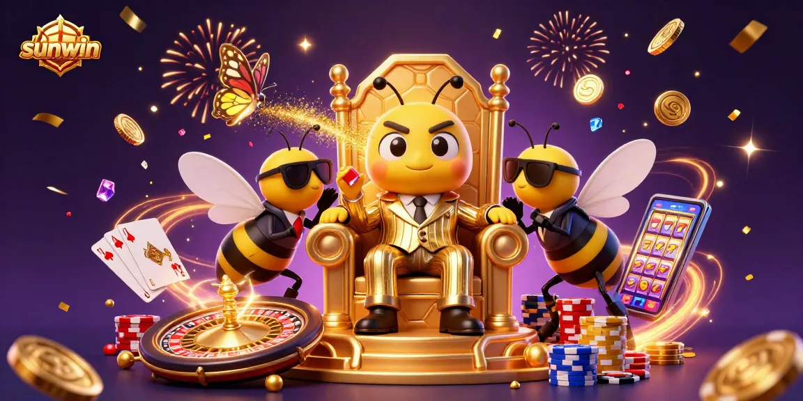 Experience thrilling wins at sunwin with a cartoon mob boss and vibrant casino elements.