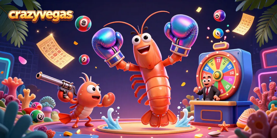 Engage in exciting gameplay with crazyvegas amongst vibrant lottery elements and dynamic casino characters.
