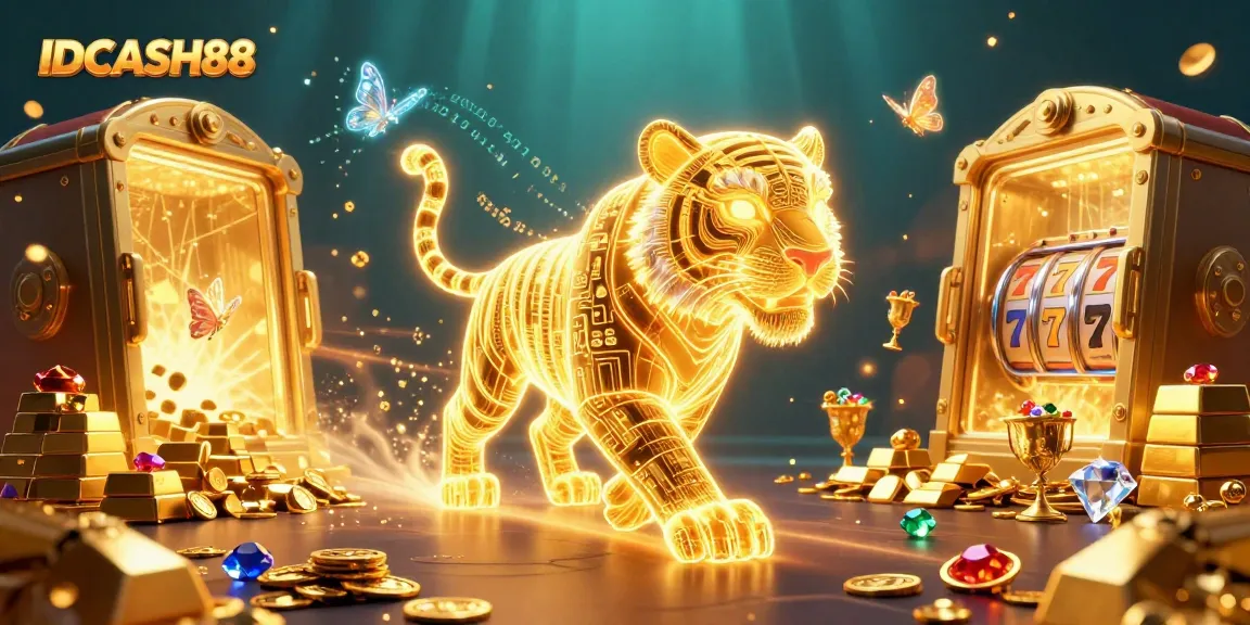 Experience thrilling wins at IDCASH88 with vibrant casino visuals and jackpotted elements